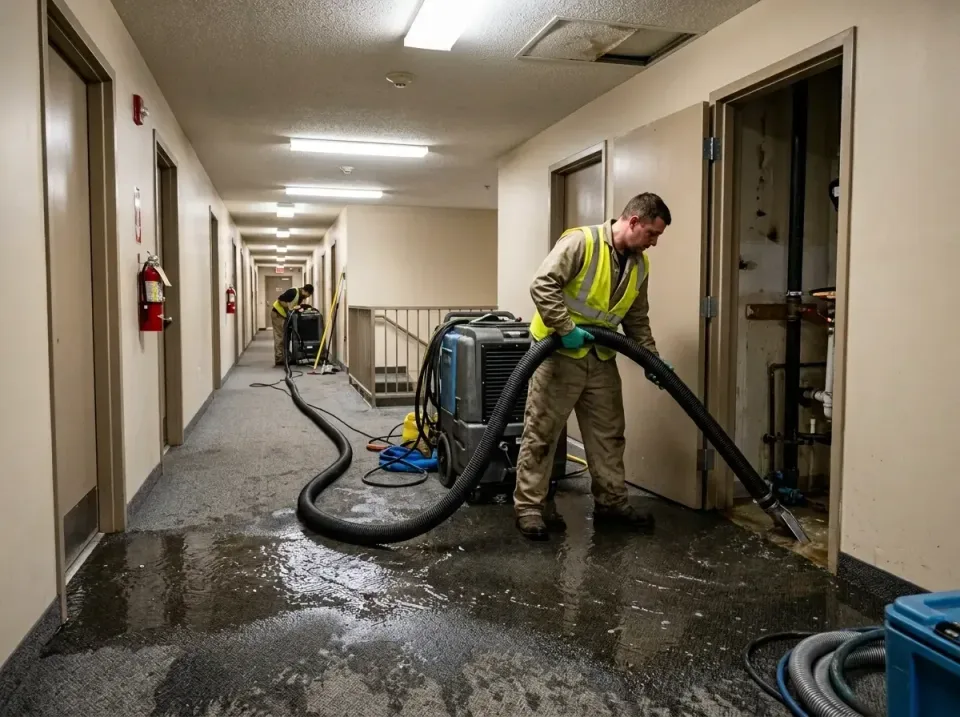 multi-unit-apartment-hallway-f-005 — frequently asked questions, Emergency Burst Pipe Water Extraction & Removal in Lithopol…
